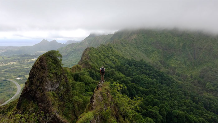 Hiking Moanalua Powerlines to Kalihi Saddle (Powerlines)