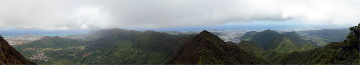 Panoramic view of Windward and Town