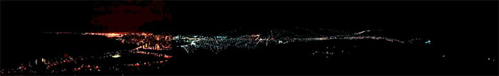 Panoramic night view from the lookout