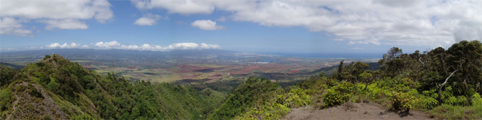 Panoramic view of Pearl Harbor and beyond
