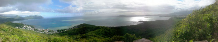 Panoramic view from the pillbox