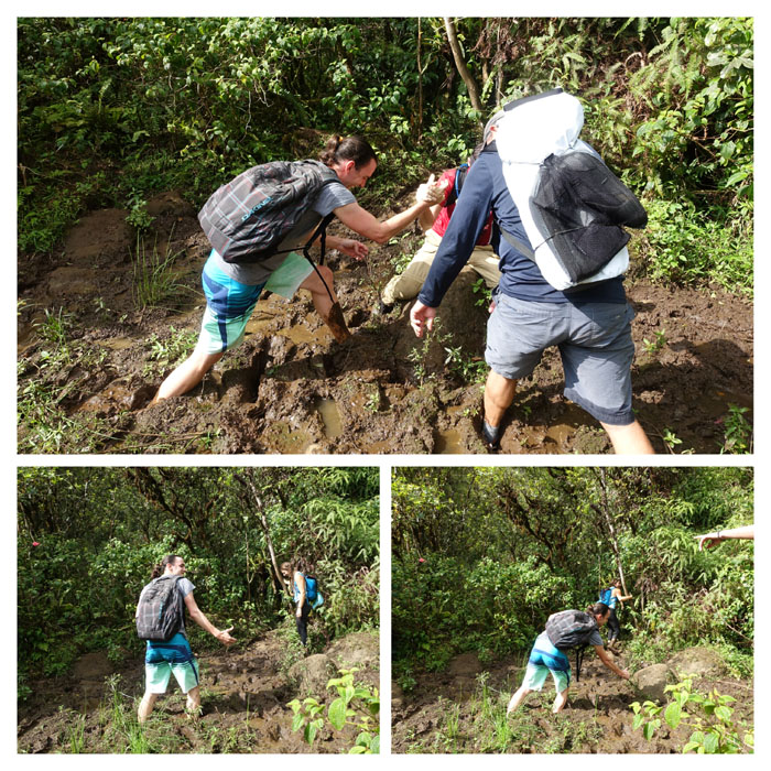 Hiker in the mud